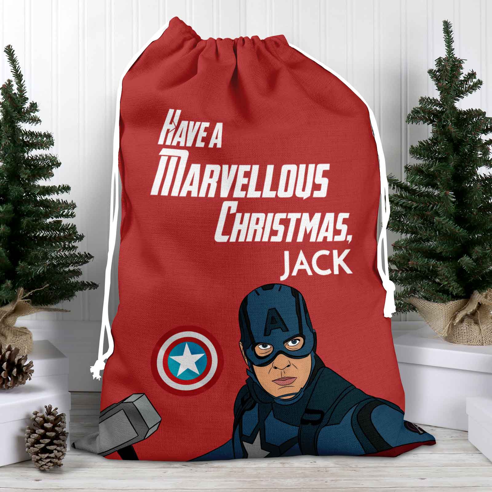 Have a Marvellous Christmas Personalised Santa Sack